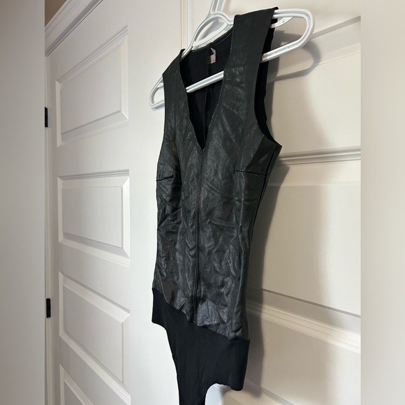 Commando Black Faux Leather Bodysuit - Picture 5 of 8